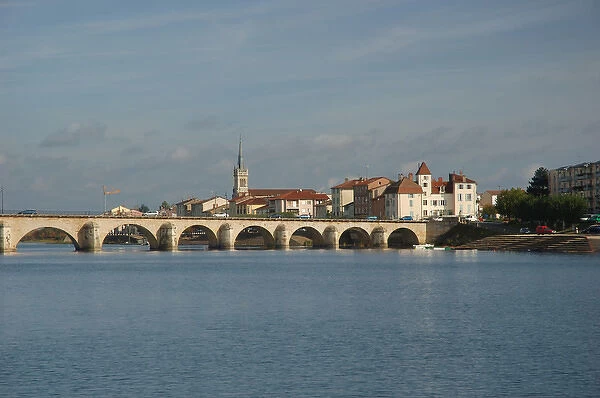 France, Burgundy, Macon, waterfront of Saone River