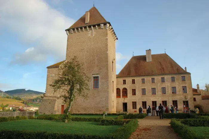 Framed Print : 03. France, Burgundy, Maconnais region, Chateau de Pierreclos (Editorial Usage Only)