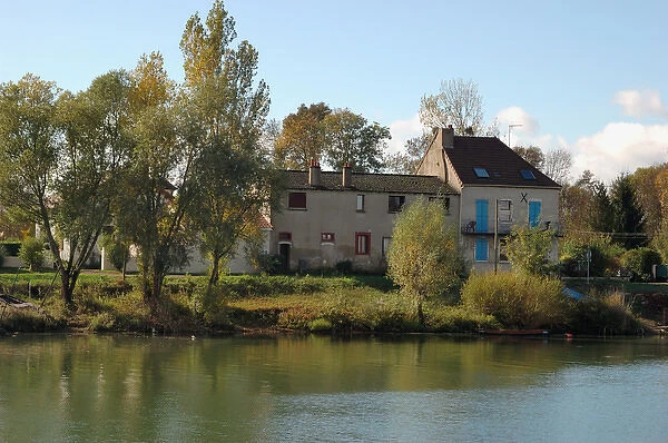 03. France, Burgundy, private home along Saone River (Editorial Usage Only)