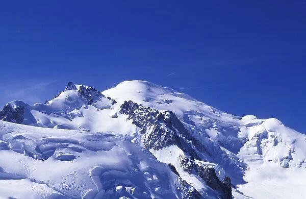 France, Chamonix. Mt. Blanc as seen from l Aiguille du Midi