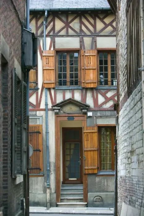 Framed Print : FRANCE-Champagne (Aube)-Troyes: Half Timbered House Framed Print : FRANCE-Champagne (Aube)-Troyes: Half Timbered House