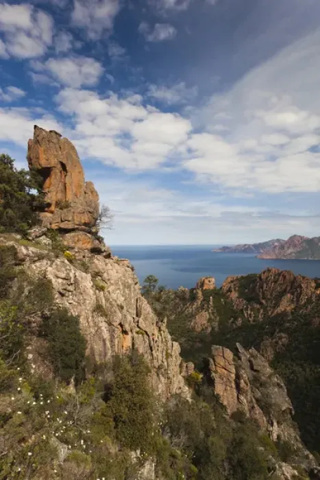 Framed Print : France, Corsica, Corse-du-Sud Department, Calanche Region, Porto, red rock landscape Framed Print : France, Corsica, Corse-du-Sud Department, Calanche Region, Porto, red rock landscape