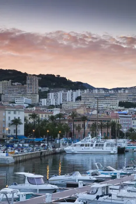 Framed Print : France, Corsica, Corse-du-Sud Department, Corsica West Coast Region, Ajaccio, city