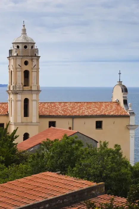 Framed Print : France, Corsica, Corse-du-Sud Department, Corsica West Coast Region, Cargese, Eglise