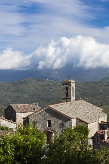 Framed Print : France, Corsica, Corse-du-Sud Department, La Alta Rocca Region, Quenza, town church Framed Print : France, Corsica, Corse-du-Sud Department, La Alta Rocca Region, Quenza, town church