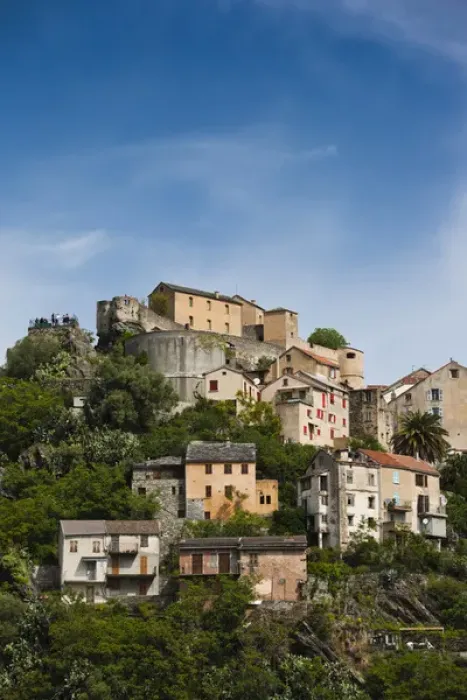 Framed Print : France, Corsica, Haute-Corse Department, Central Mountains Region, Corte, city Framed Print : France, Corsica, Haute-Corse Department, Central Mountains Region, Corte, city