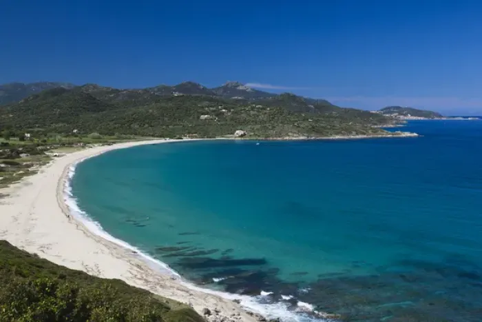 Framed Print : France, Corsica, Haute-Corse Department, La Balagne Region, Plage Lozari Beach Framed Print : France, Corsica, Haute-Corse Department, La Balagne Region, Plage Lozari Beach