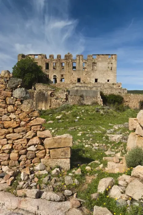 Framed Print : France, Corsica, Haute-Corse Department, La Balagne Region, Argentella, abandoned