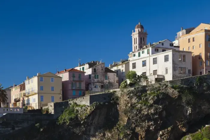 Framed Print : France, Corsica, Haute-Corse Department, Le Cap Corse, Bastia, Citadelle and Terra Nova