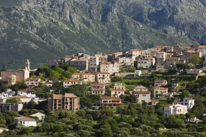 Framed Print : France, Corsica, Haute-Corse Department, La Balagne Region, La Corniche Paoli, mountain Framed Print : France, Corsica, Haute-Corse Department, La Balagne Region, La Corniche Paoli, mountain