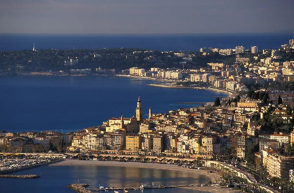 France, Cote d Azur, Menton, in background is Cap Martin