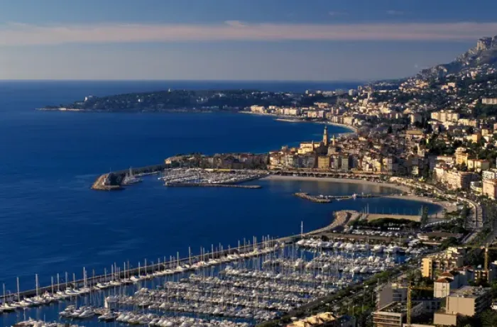 Framed Print : France, Cote d Azur, Menton, in background is Cap Martin Framed Print : France, Cote d Azur, Menton, in background is Cap Martin
