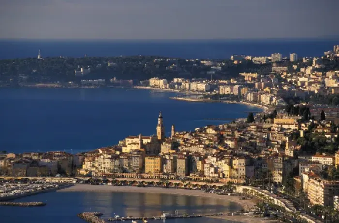 Framed Print : France, Cote d Azur, Menton, in background is Cap Martin Framed Print : France, Cote d Azur, Menton, in background is Cap Martin