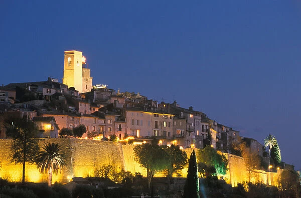 03. France, Cote d Azur, St. Paul de Vence at dusk