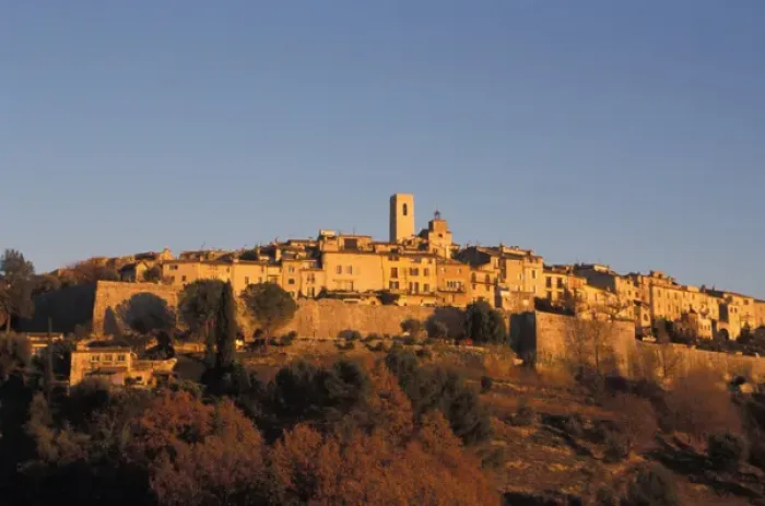 Framed Print : France, Cote d Azur, St. Paul de Vence at sunset Framed Print : France, Cote d Azur, St. Paul de Vence at sunset