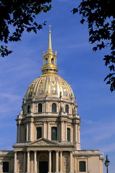France Famous Hotel des Invalides Dome where Napoleons Tomb resides in Paris France