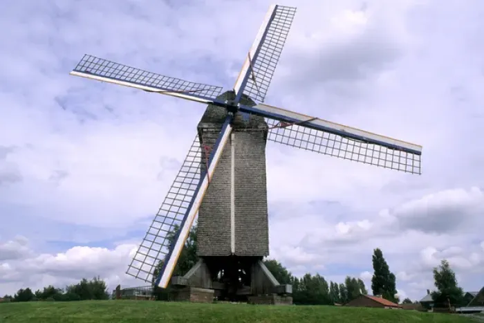 Framed Print : France Famous large Windmill in town of Lille France