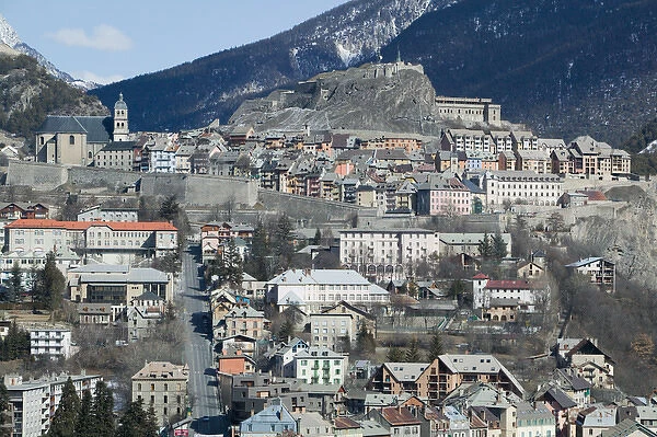FRANCE-French Alps (Haut-Alpes)-BRIANCON: Town View  /  Daytime Europes Highest Town (elev