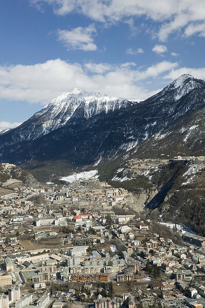 FRANCE-French Alps (Haut-Alpes)-BRIANCON: Town View  /  Daytime Europes Highest Town (elev