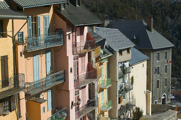 FRANCE-French Alps (Haut-Alpes)-BRIANCON: Buildings along Town Walls  /  Ville Haute