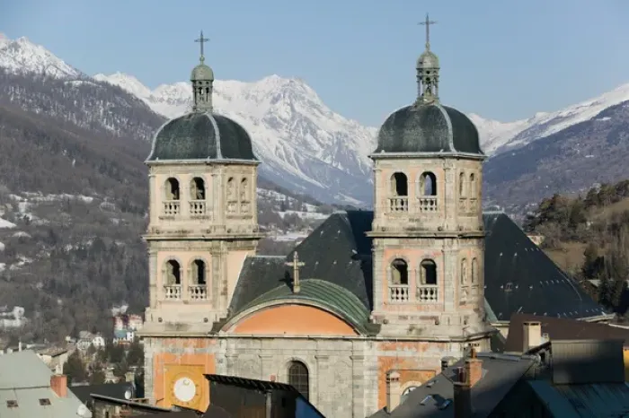Framed Print : FRANCE-French Alps (Haut-Alpes)-BRIANCON: Town View & Collegiale Notre Dame Church Framed Print : FRANCE-French Alps (Haut-Alpes)-BRIANCON: Town View & Collegiale Notre Dame Church
