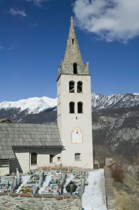 Framed Print : FRANCE-French Alps (Haut-Alpes)-PUY ST-PIERRE: Town Church