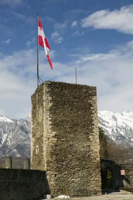 Framed Print : FRANCE-French Alps (Savoie)-ALBERTVILLE  /  CONFLANS: CONFLANS: Tour Sarrazine Tower