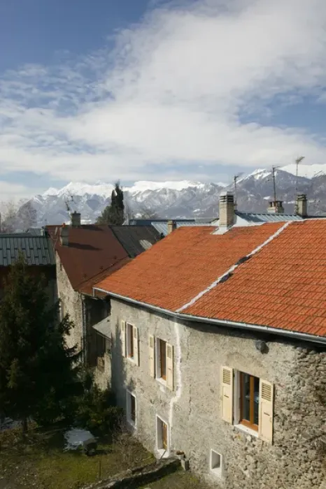 Framed Print : FRANCE-French Alps (Savoie)-ALBERTVILLE  /  CONFLANS: CONFLANS: View of the Old Town  /  Winter