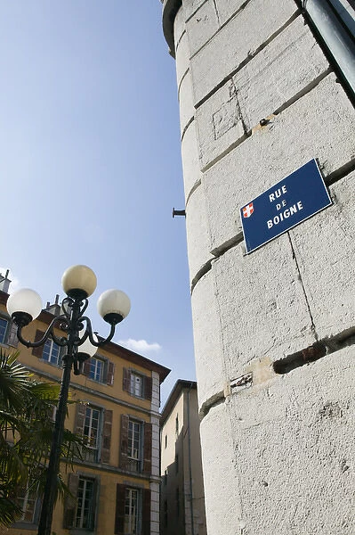 FRANCE-French Alps (Savoie)-CHAMBERY: Rue de Boigne - Street Sign