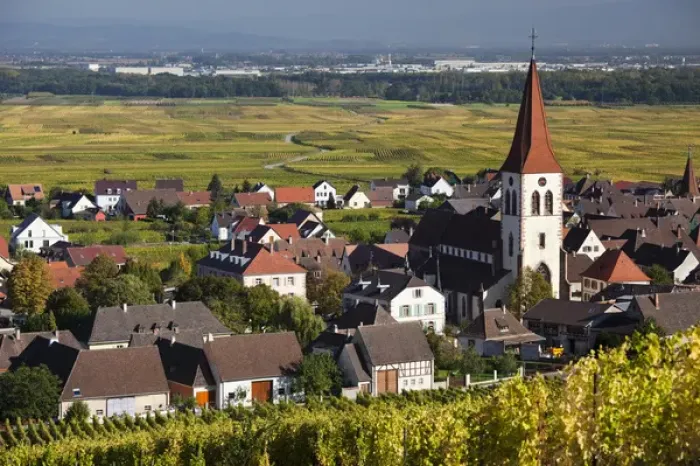 Framed Print : France, Haut-Rhin, Alsace Region, Alasatian Wine Route, Ammerschwihr, afternoon town view Framed Print : France, Haut-Rhin, Alsace Region, Alasatian Wine Route, Ammerschwihr, afternoon town view
