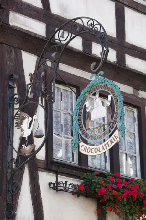 Framed Print : France, Haut-Rhin, Alsace Region, Alasatian Wine Route, Kaysersberg, town detail Framed Print : France, Haut-Rhin, Alsace Region, Alasatian Wine Route, Kaysersberg, town detail