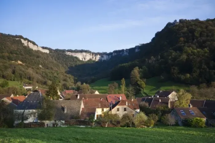 Framed Print : France, Jura Department, Franche-Comte Region, Les Reculees valley area, Blois-sur-Seille Framed Print : France, Jura Department, Franche-Comte Region, Les Reculees valley area, Blois-sur-Seille