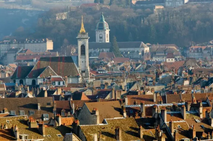 Framed Print : FRANCE-Jura-Doubs-BESANCON: Town & Citadelle from Fort Griffon / Late Afternoon Framed Print : FRANCE-Jura-Doubs-BESANCON: Town & Citadelle from Fort Griffon / Late Afternoon