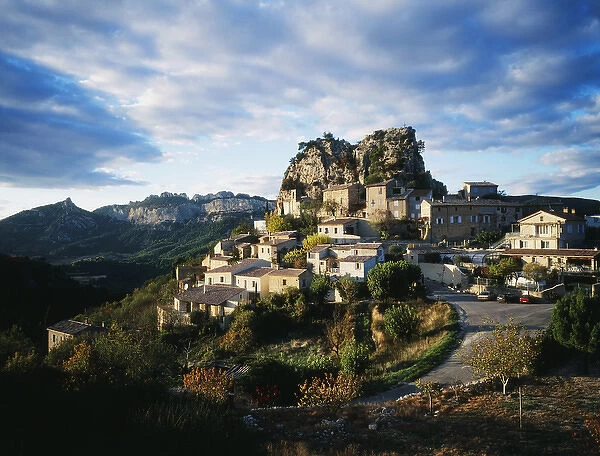 France, La Roque-Alric, Vaucluse, Provence-Alpes-Cote d Azur, View of village