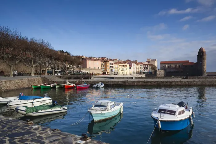 Framed Print : France, Languedoc-Roussillon, Pyrennes-Orientales Department, Vermillion Coast Area
