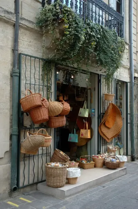 Framed Print : 03. France, Languedoc-Roussillon, Uzes, basket shop (Editorial Usage Only) Framed Print : 03. France, Languedoc-Roussillon, Uzes, basket shop (Editorial Usage Only)
