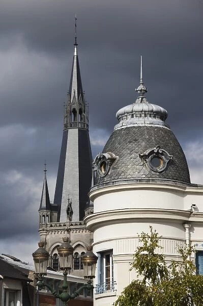 France, Marne, Champagne Region, Epernay, town detail