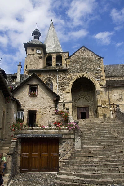 FRANCE, Midi-Pyrenees, Aveyron Department, Espalion. Medieval church in Espalion