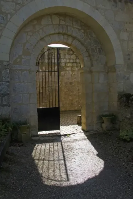 Framed Print : France, Midi-Pyrenees region, Gers Department. Outside the old Romanesque chapel of St