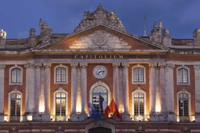 Framed Print : France, Midi-Pyrenees Region, Haute-Garonne Department, Toulouse, Place du Capitole