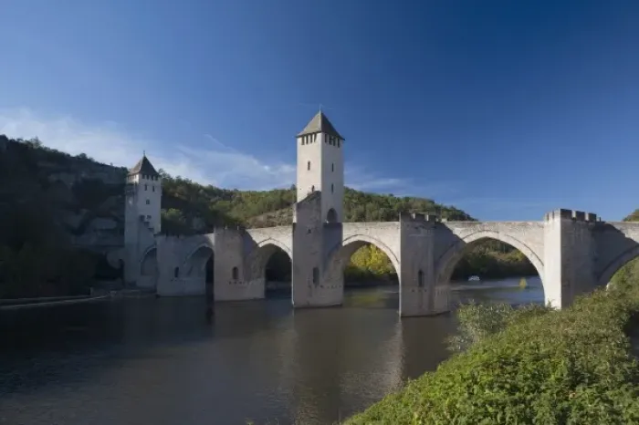 Framed Print : France, Midi-Pyrenees Region, Lot Department, Cahors, Pont Valentre, midieval bridge Framed Print : France, Midi-Pyrenees Region, Lot Department, Cahors, Pont Valentre, midieval bridge