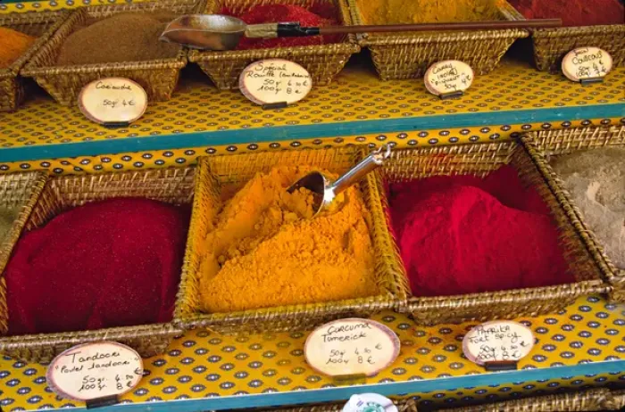 Framed Print : France, Nice, Spices at the outdoor market Framed Print : France, Nice, Spices at the outdoor market