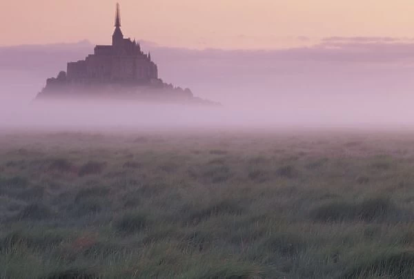 FRANCE, Normandy Mont St. Michel. Morning Mist