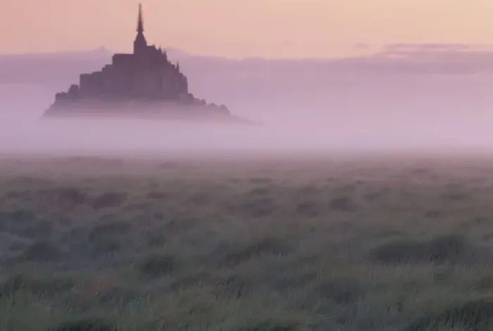 Framed Print : FRANCE, Normandy Mont St. Michel. Morning Mist Framed Print : FRANCE, Normandy Mont St. Michel. Morning Mist