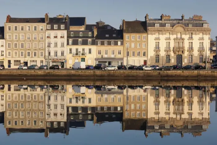 Framed Print : France, Normandy Region, Manche Department, Cherbourg-Octeville, Bassin du Commerce basin Framed Print : France, Normandy Region, Manche Department, Cherbourg-Octeville, Bassin du Commerce basin