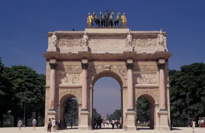 Framed Print : France, Paris, Arc de Triomphe du Carrousel