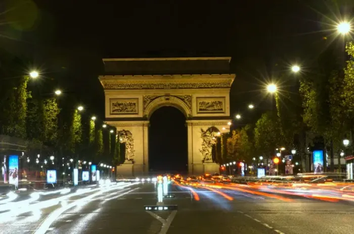 Framed Print : 03. France, Paris, Arc de Triomphe at night Framed Print : 03. France, Paris, Arc de Triomphe at night