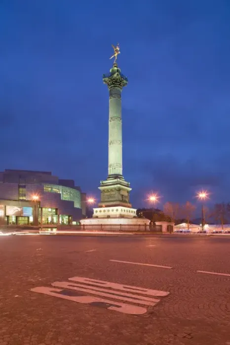 Framed Print : FRANCE-PARIS-Bastille Area: Place de la Bastille-July Column (b. 1833) & New Bastille Framed Print : FRANCE-PARIS-Bastille Area: Place de la Bastille-July Column (b. 1833) & New Bastille