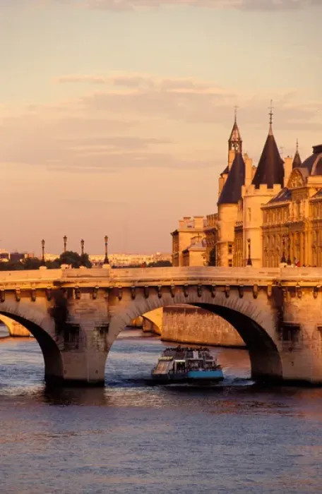 Framed Print : France, Paris, Conciergerie and river Seine at sunset Framed Print : France, Paris, Conciergerie and river Seine at sunset
