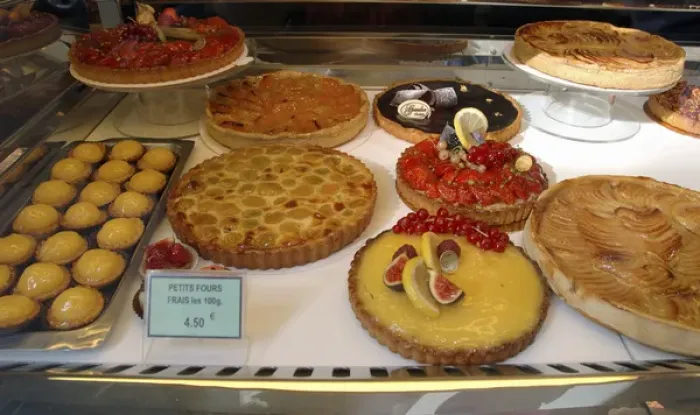 Framed Print : 03. France, Paris, desserts in patisserie display window Framed Print : 03. France, Paris, desserts in patisserie display window